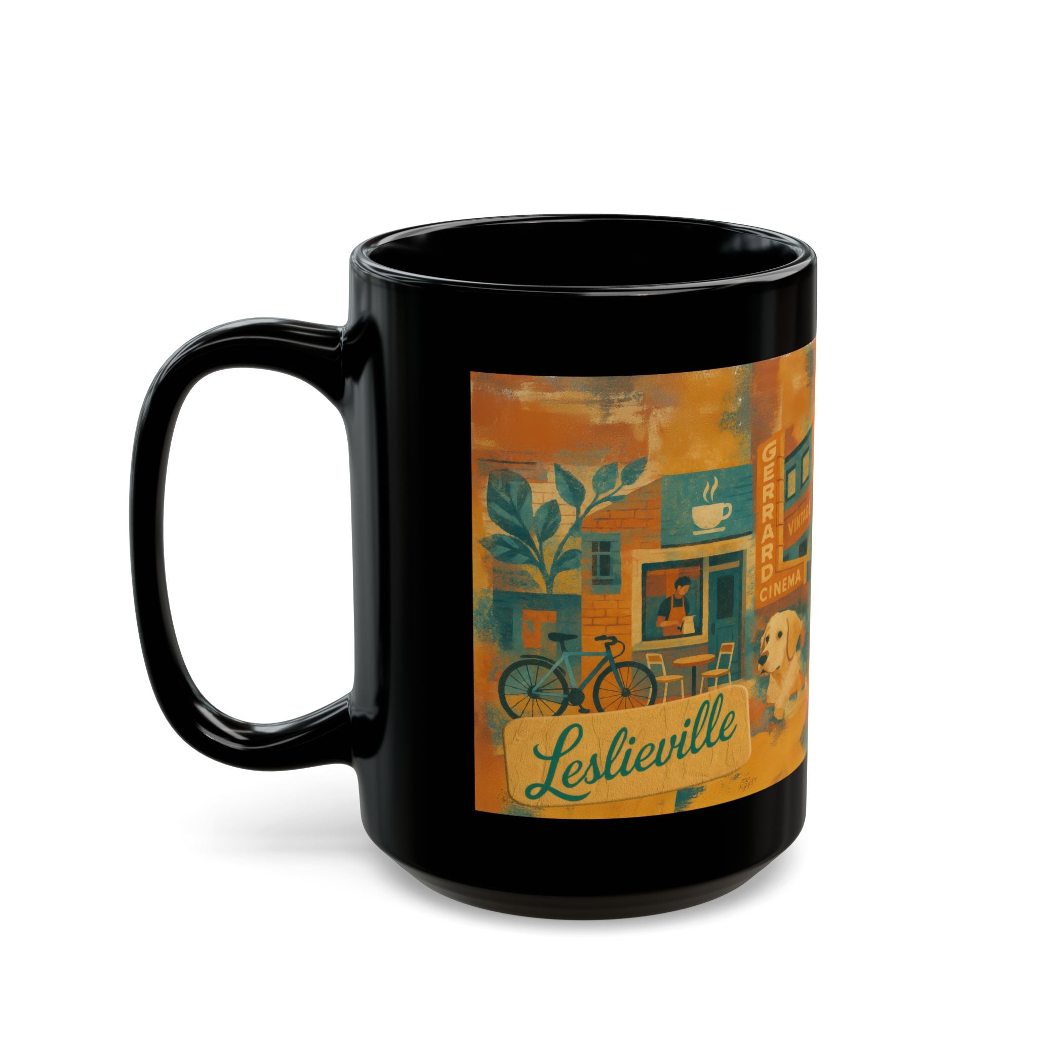 Leslieville - Black Glossy Mug