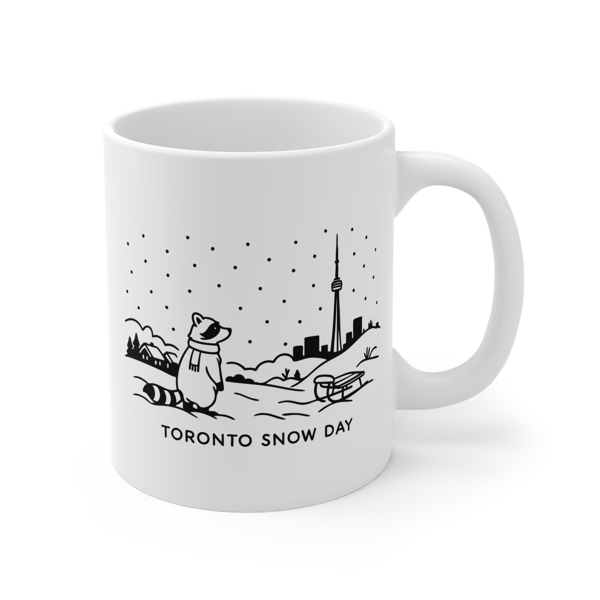 Toronto Snow Day - White Glossy Mug