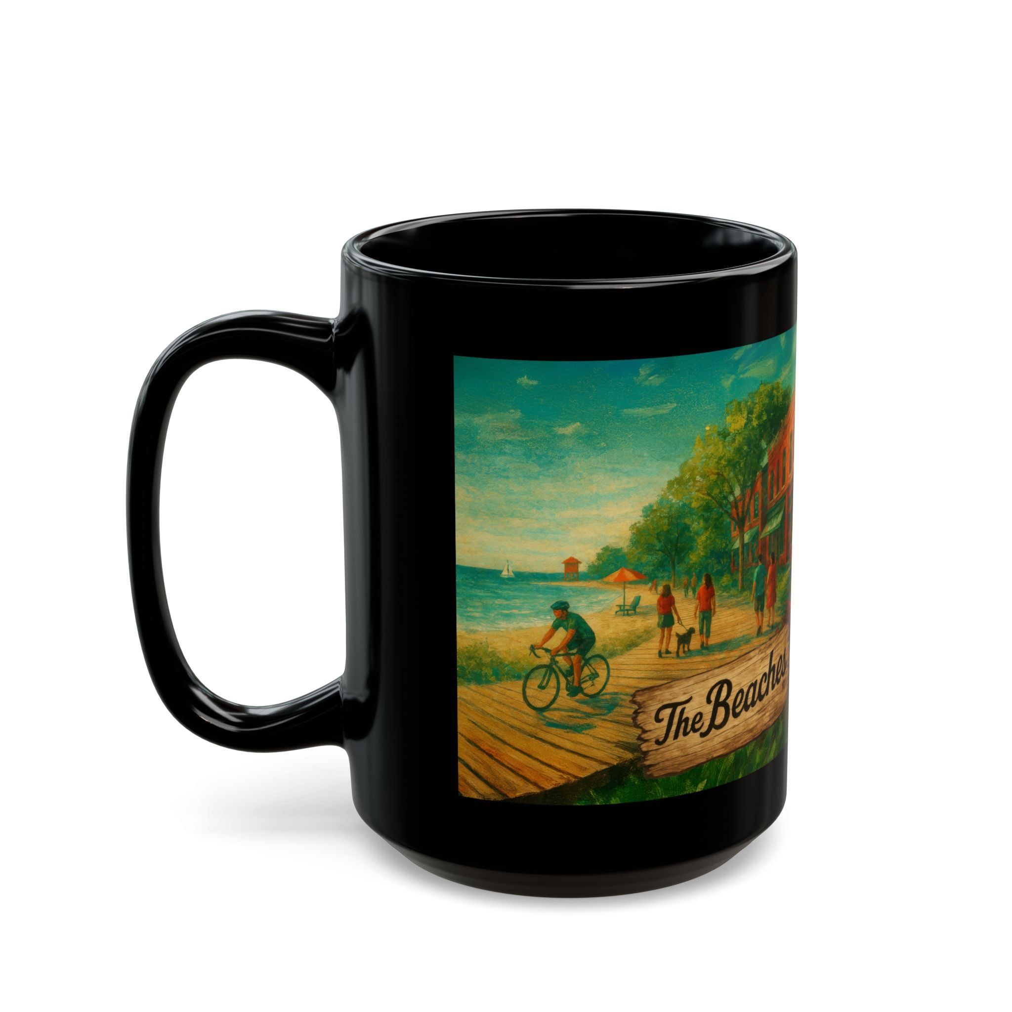 The Beaches - Black Glossy Mug
