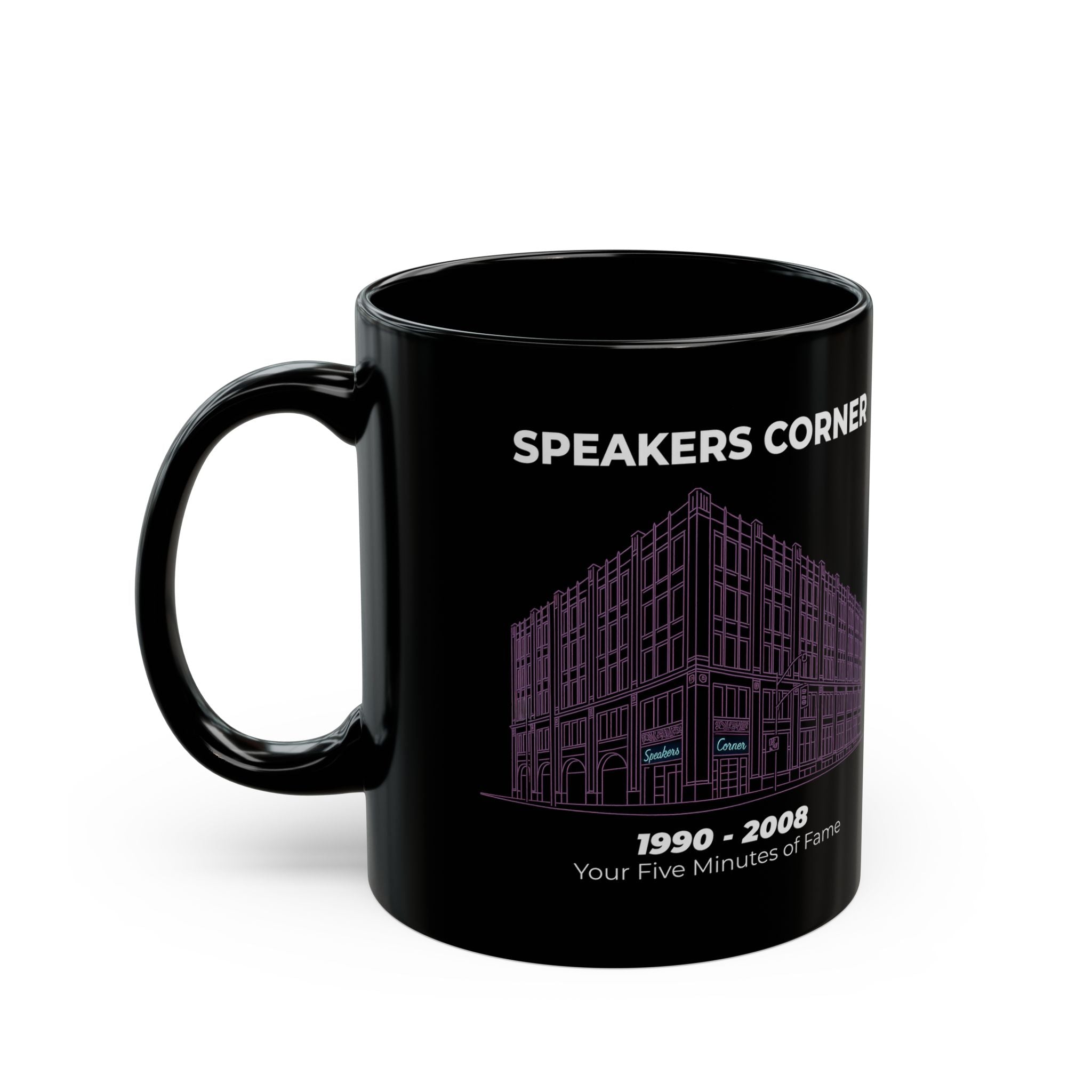 Speakers Corner - Black Glossy Mug