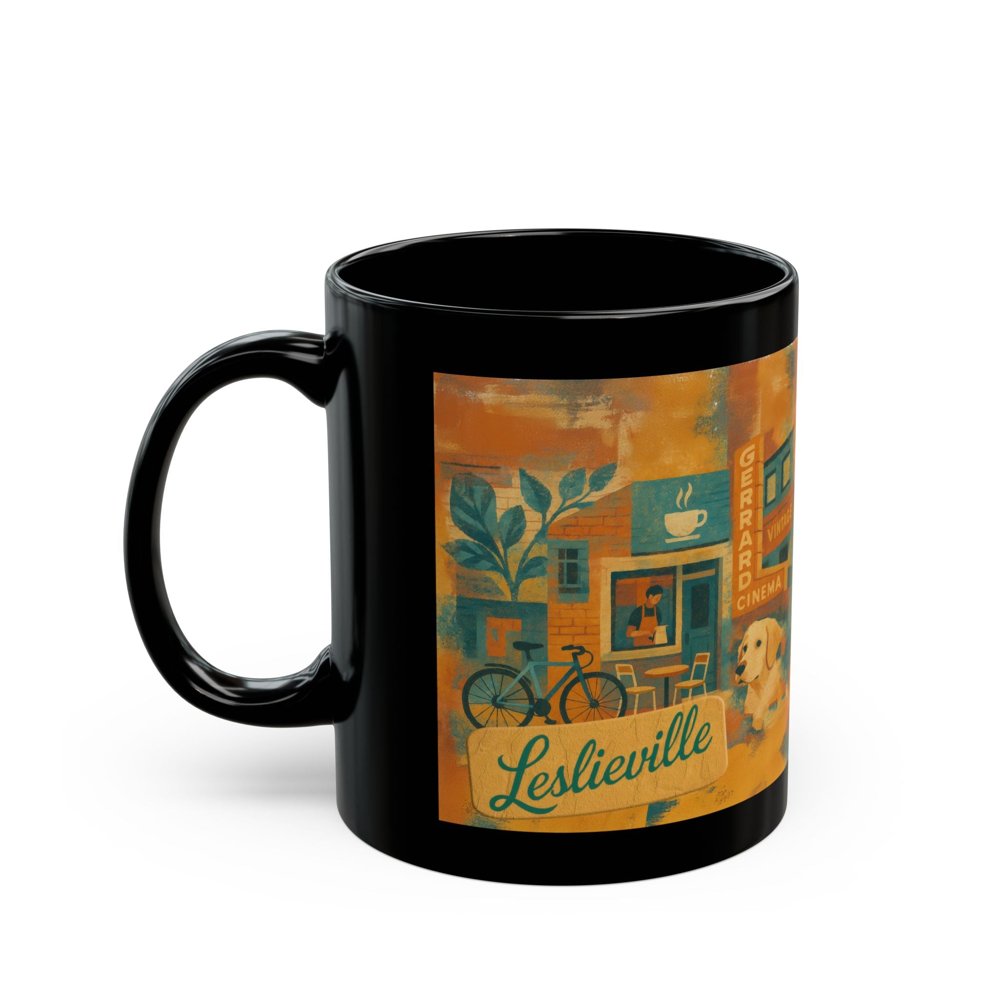 Leslieville - Black Glossy Mug