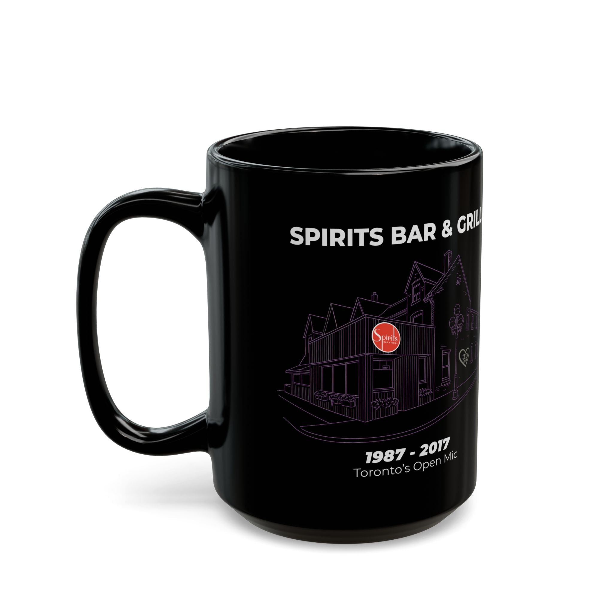Spirits Bar & Grill - Black Glossy Mug