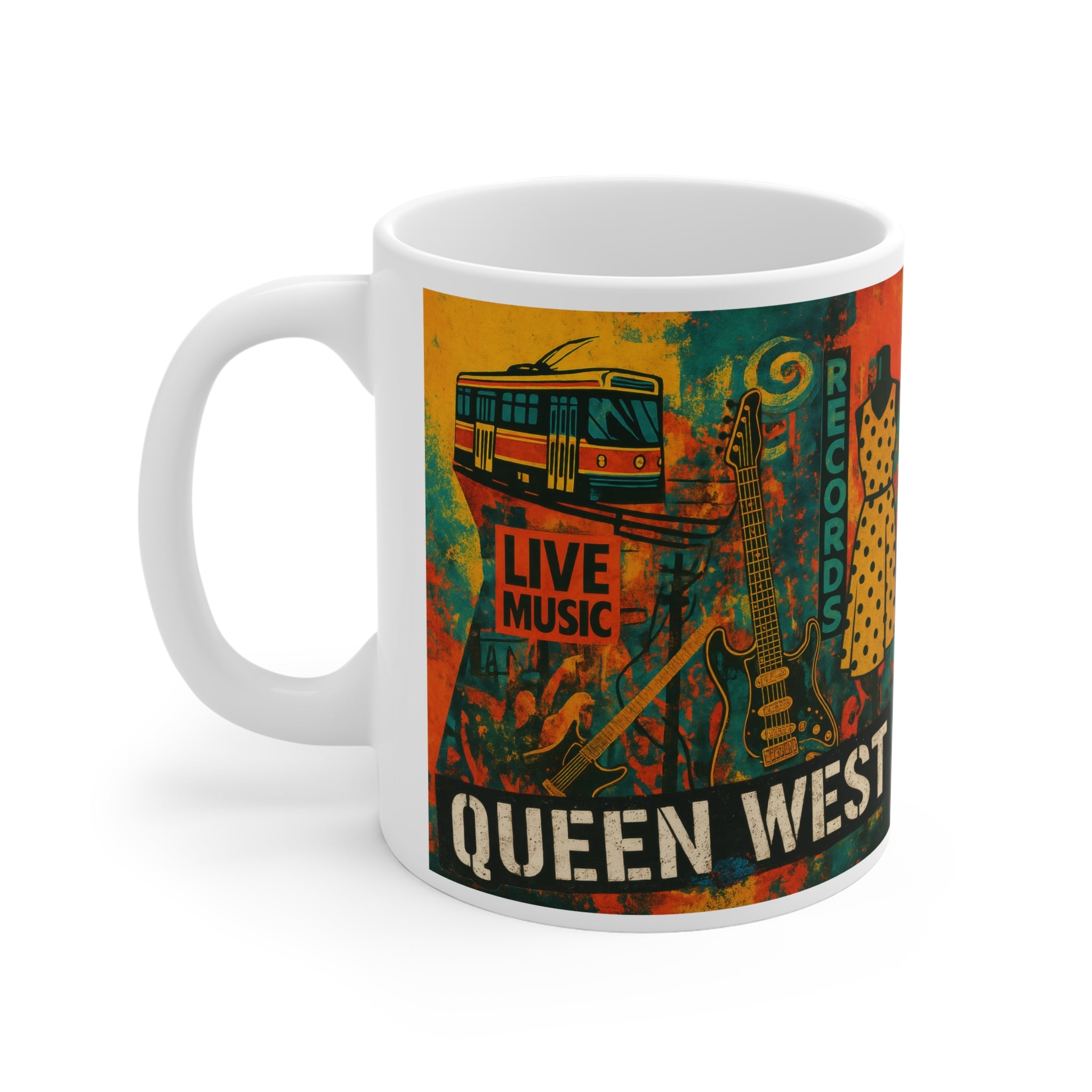 Queen West - White Glossy Mug