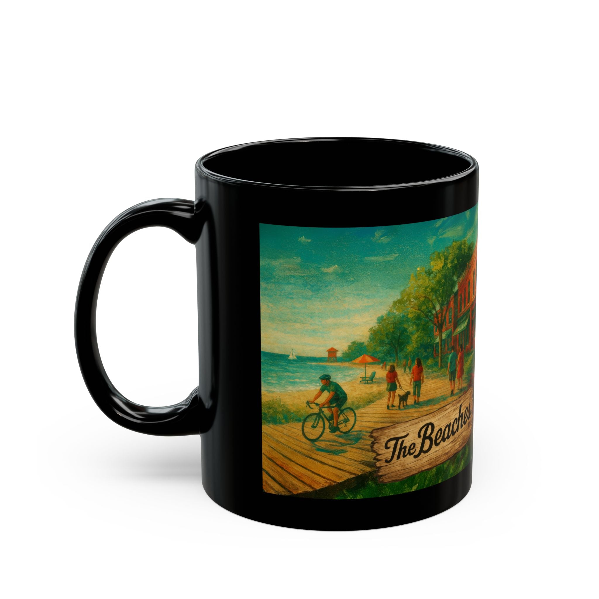 The Beaches - Black Glossy Mug